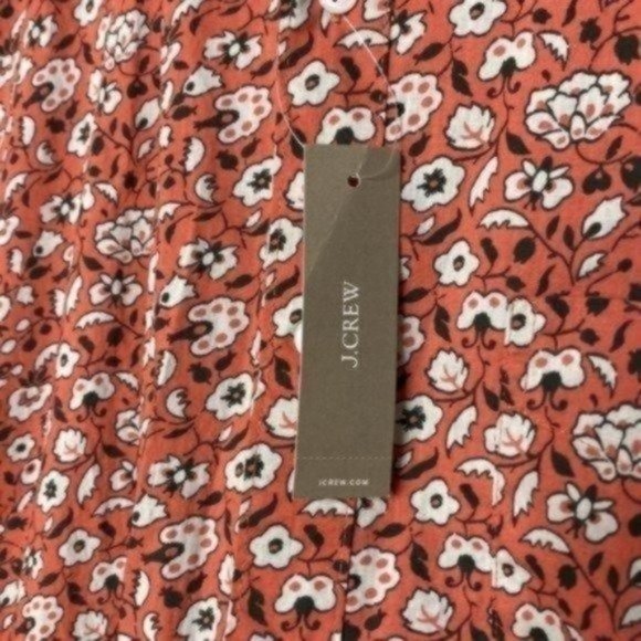 SOLD NWT J. Crew Classic Fit Short-sleeve slub cotton shirt In Orange Floral - Picture 4 of 6